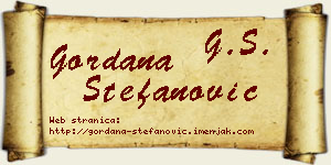 Gordana Stefanović vizit kartica
